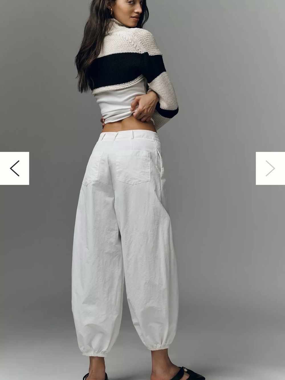 NWT Anthropologie Lioness Sloane White Balloon Pants L - Picture 4 of 7